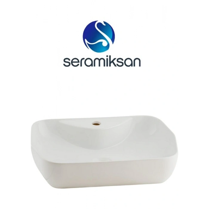 Seramiksan Lucida Oval Beyaz Delikli Lavabo 55 cm A002561H