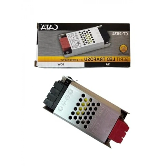 Şerit Led Trafosu, 12V Slim Kasa ile Kamera ve Şerit Led Uyumlu Güç Kaynağı
