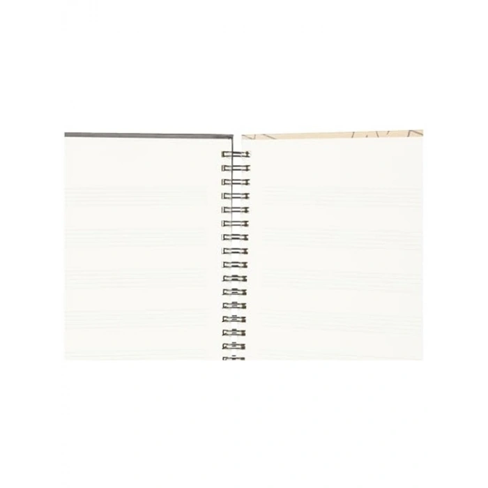 Sert Kapaklı A4 Spiralli Müzik Defteri, 80 Yaprak