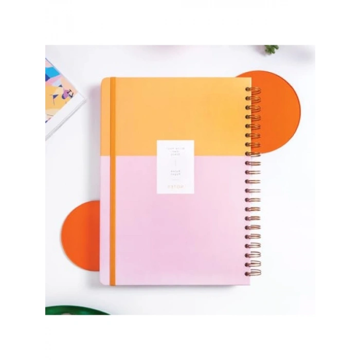 Sert Kapaklı Lastikli Not Defteri - 20x28 cm