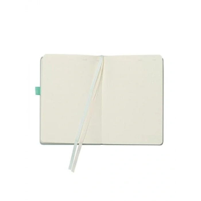 Sert Kapaklı Noktalı Defter, 14x20 cm - Mint Yeşil