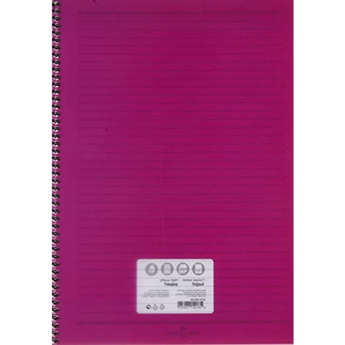 Sert Kapaklı Spiralli Defter - 100 Yaprak, A4 Boyutunda