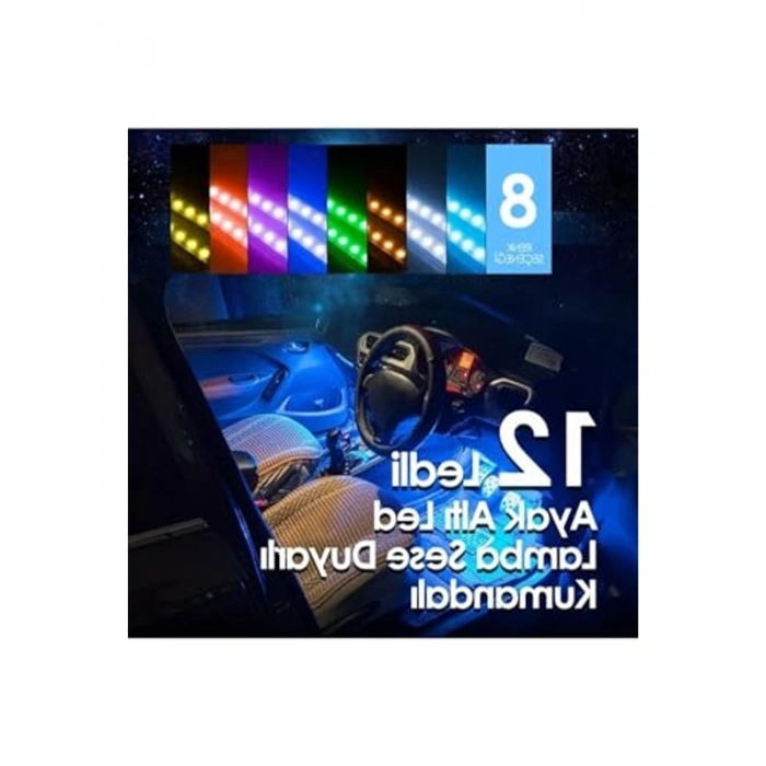 Ses ve Müziğe Duyarlı Led Lamba, 12 Ledli