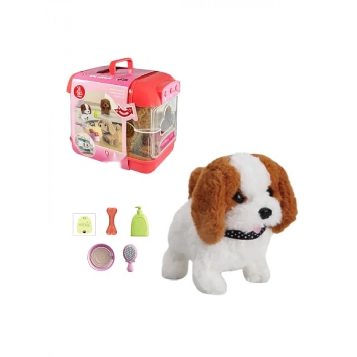 Sesli Işıklı Hareketli Köpek Seti, Taşıma Çantası ile