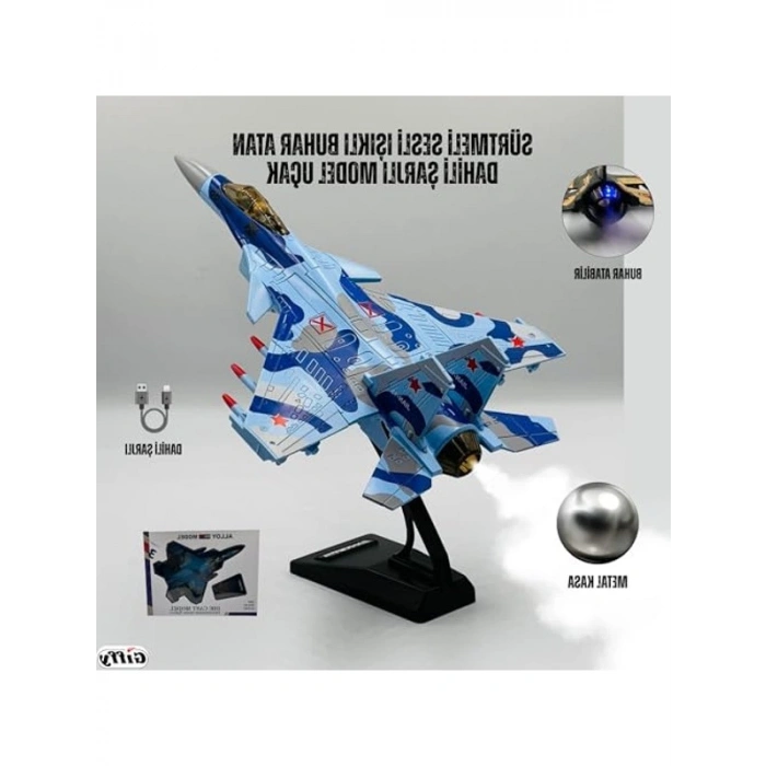 Sesli Işıklı Savaş Uçağı Modeli, Metal Kasa ile Eğlenceli Oyun