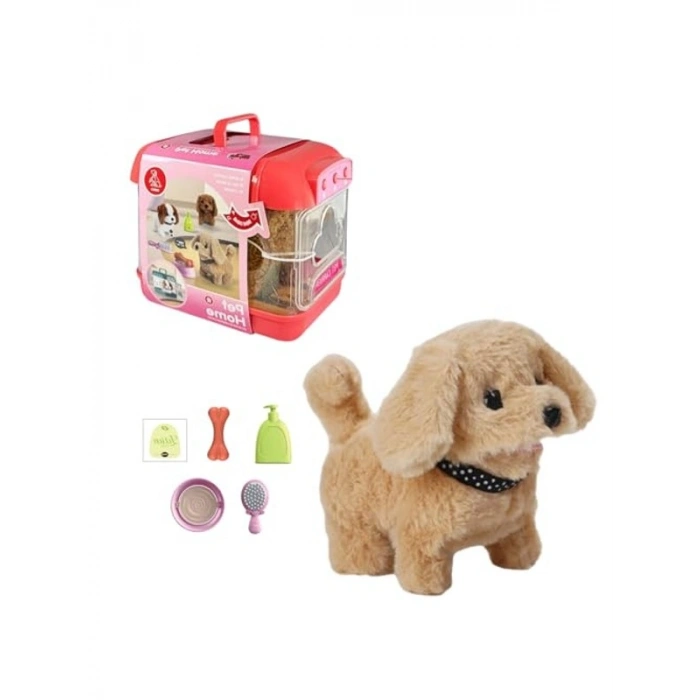 Sesli Işıklı Yürüyen Köpek Seti - Taşıma Çantası ile