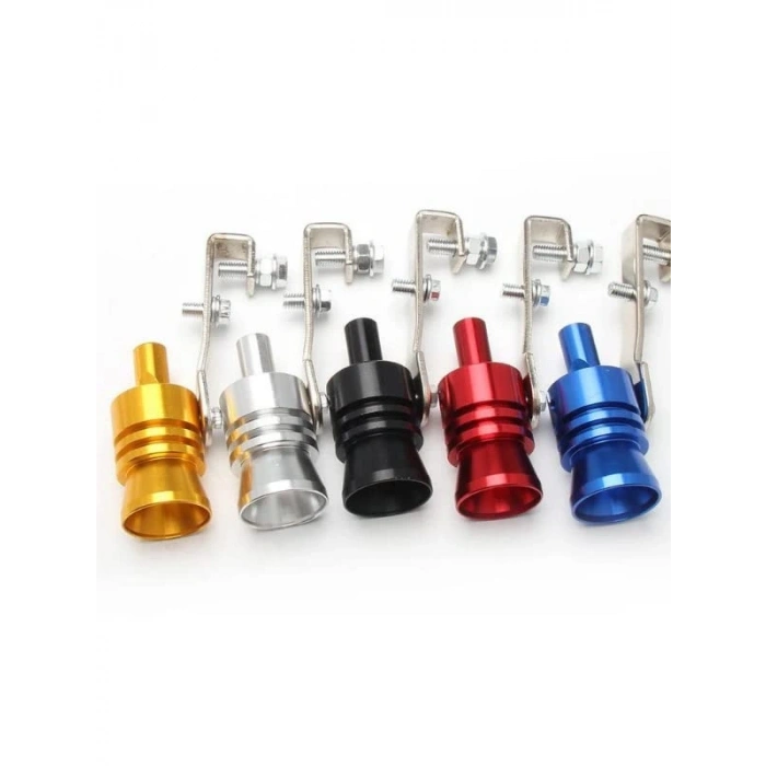 Sesli Orta Egzoz Ucu - Turbo Ses Düdüğü (Krom-Gri)