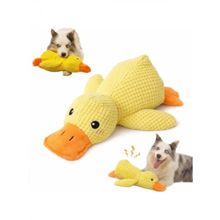 Sesli Peluş Köpek Oyuncağı, 45 cm, Diş Temizleyici
