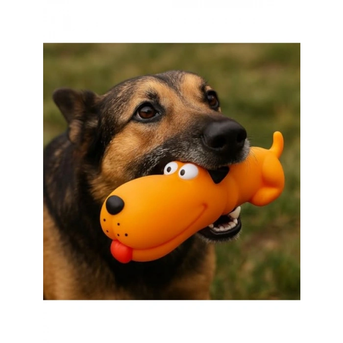 Sesli Uzun Köpek Oyuncağı - Dayanıklı Çiğneme Oyuncağı
