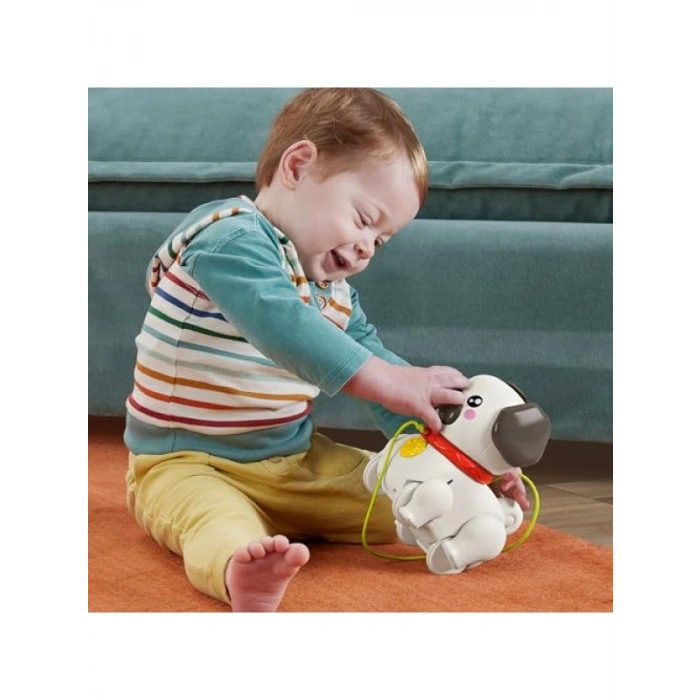 Sesli ve Hareketli Çekçekli Köpekçik Oyuncağı