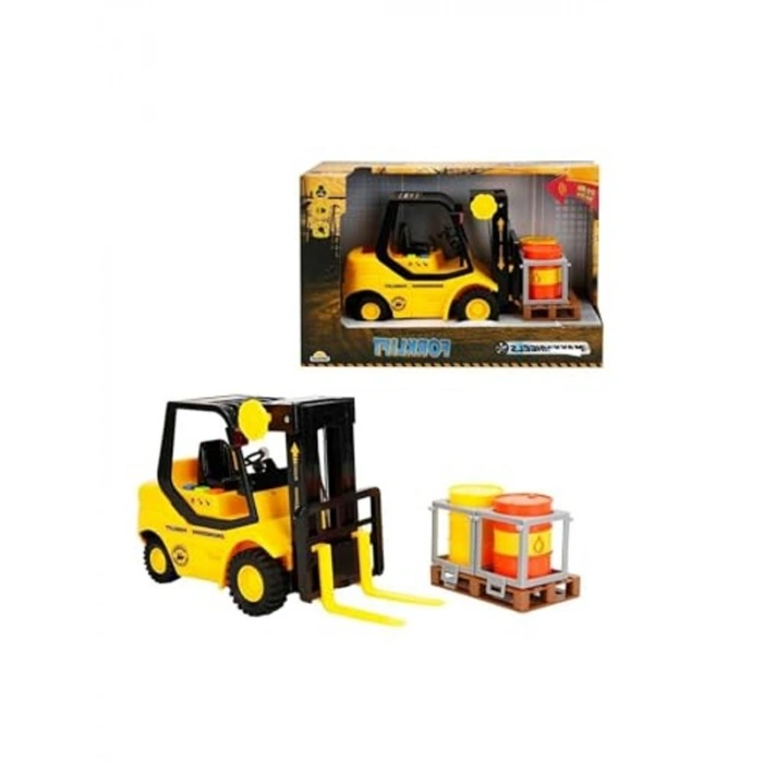 Sesli ve Işıklı 24 cm Forklift Oyuncak, Maxx Wheels ile Eğlenceli Oyun