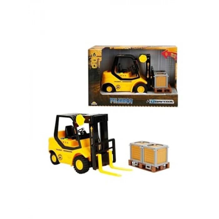 Sesli ve Işıklı 24 cm Forklift Oyuncak, Maxx Wheels ile Eğlenceli Oyun