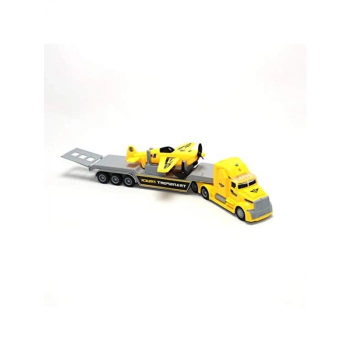 Sesli ve Işıklı 36 cm Tır Taşıma Aracı - Uçak ve Araba Seti