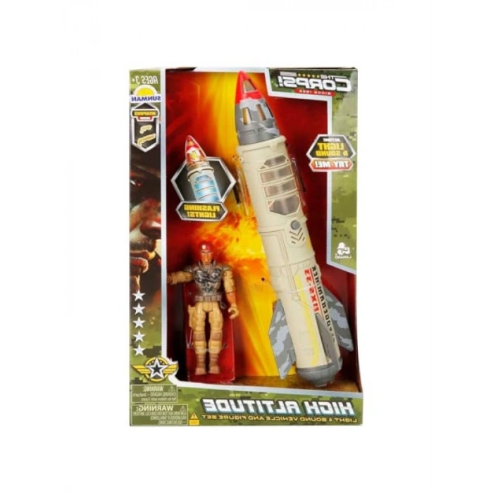 Sesli ve Işıklı Askeri Oyun Seti - Roket Temalı