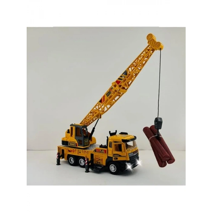 Sesli ve Işıklı Çek Bırak Vinç, 30 cm Boyutunda Eğlenceli Oyun Aracı