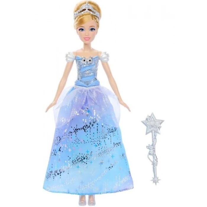 Sesli ve Işıklı Disney Prensesi Sihirli Balo Elbiseli Cinderella Bebek JBF94