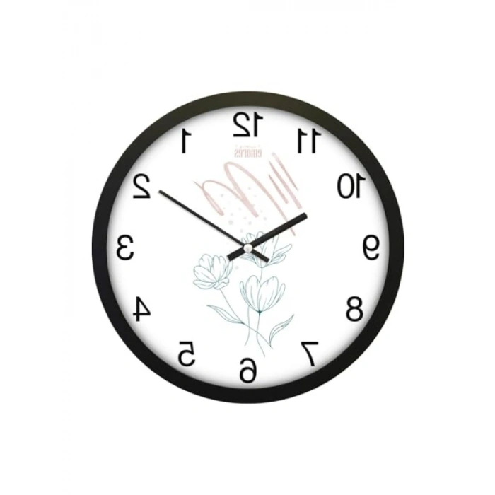 Sessiz Mekanizma Cam Duvar Saati - 30 Cm