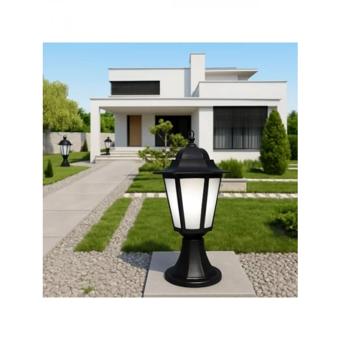 Set Üstü Bahçe Aydınlatma Lambası, 42 cm Siyah