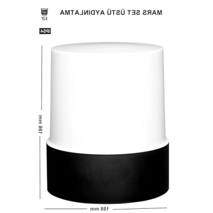 Set Üstü Bahçe Lambası - 19 Cm