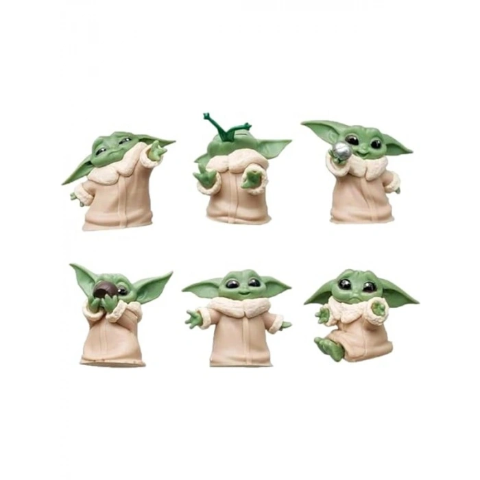 Sevimli Bebek Yoda Biblo Koleksiyonu, 6lı Set ile Dekoratif Hediyelik Eşya