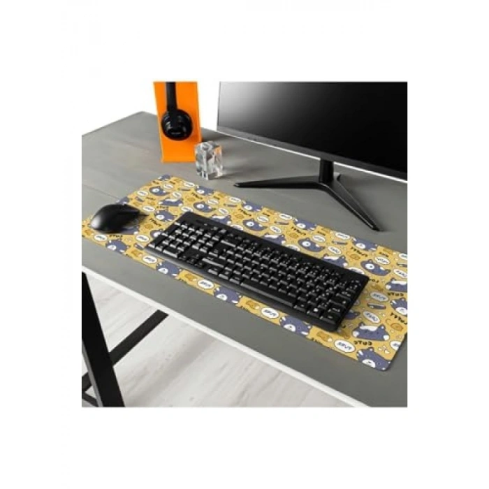 Sevimli Kedi Tasarımlı Mousepad, 70 x 30 cm