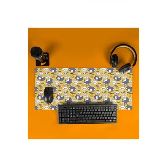 Sevimli Kedi Tasarımlı Mousepad, 70 x 30 cm