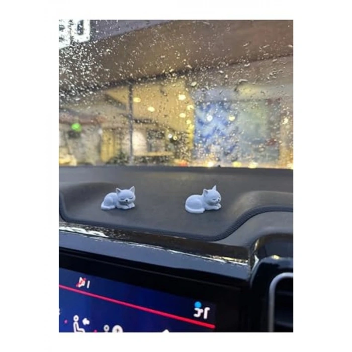 Sevimli Kedi Tasarımlı Torpido Süsü, Araç Dekor Aksesuarı