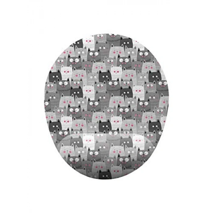 Sevimli Kediler Temalı Bilek Destekli Mouse Pad - Ofis İçin Rahat Kullanım