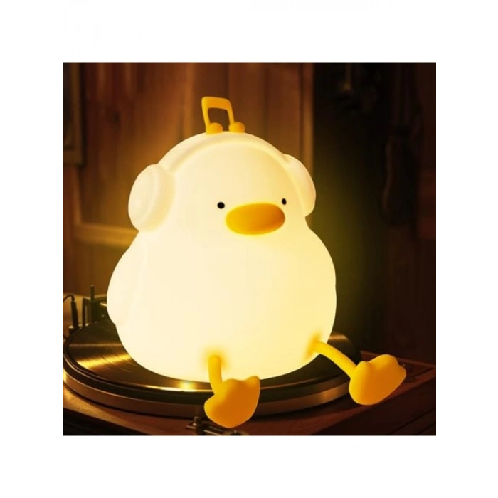 Sevimli Ördek Gece Lambası - Şarj Edilebilir ve Müzikli