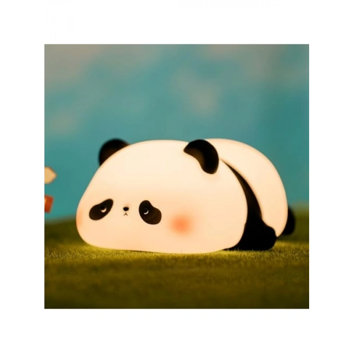 Sevimli Panda Gece Lambası - Şarj Edilebilir ve Kısılabilir Yumuşak LED Işık