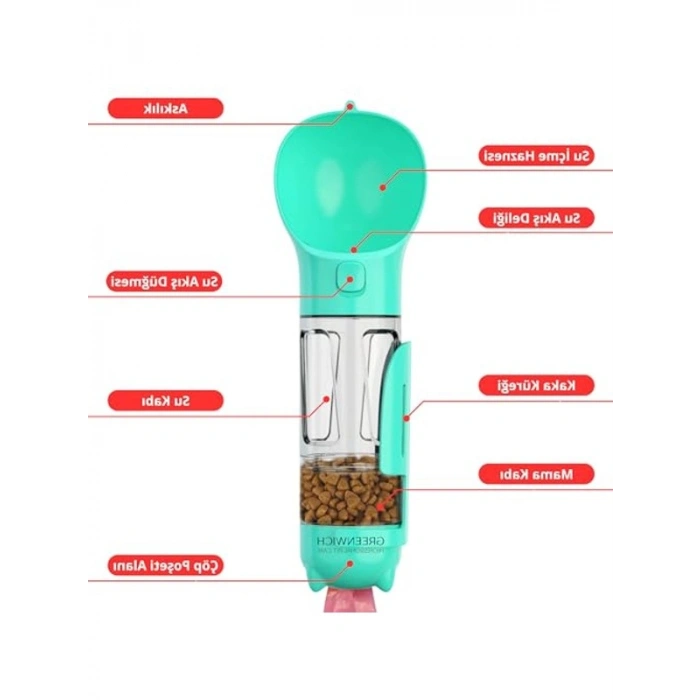 Seyahat Seti 300 ml Mama ve Su Kabı, Kaka Küreği ve Poşeti