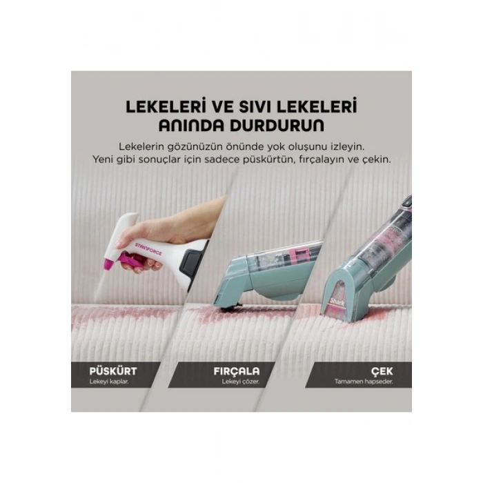 Shark stainforce Kablosuz Leke Çıkarma Makinesi