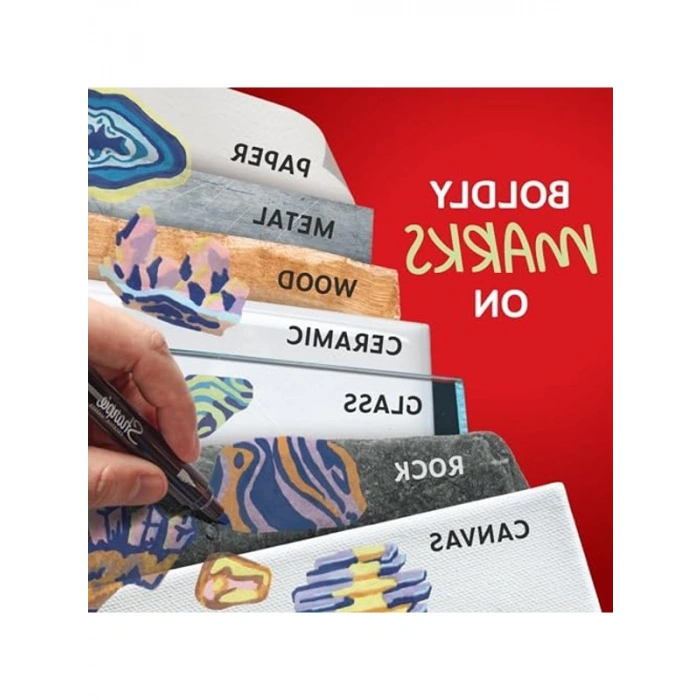 SHARPIE Akrilik, Doğa tonları,Yuvarlak uç,12li BL
