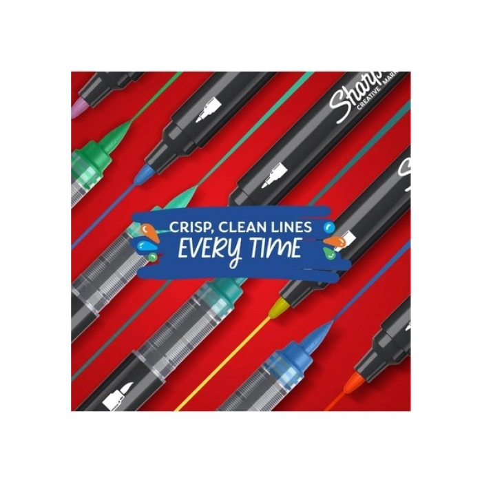 Sharpie Akrilik Markör Fırça Uç 12li Set