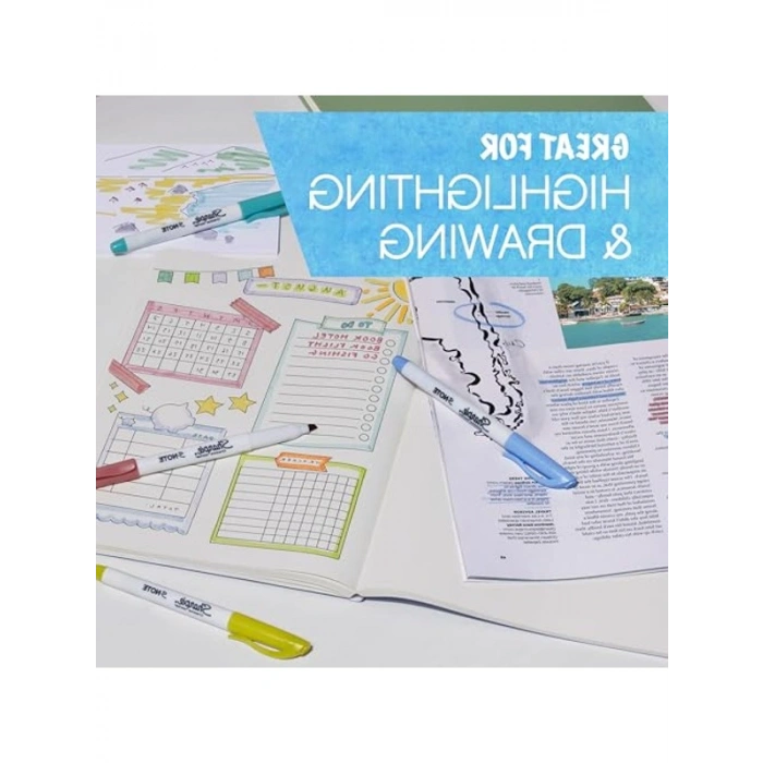 SHARPIE S-Note Fosforlu İşaretleme Kalemi, 12li Blister, Karışık