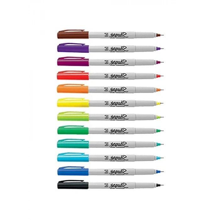 Sharpie Ultra Fine, Süper İnce Uç, Karışık 12li Paket