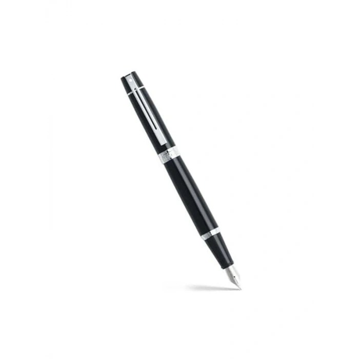 Sheaffer 9312-0 Sheaffer 300 Dolma Kalem, Medium Uç Parlak Siyah Lake Kaplama Kapak