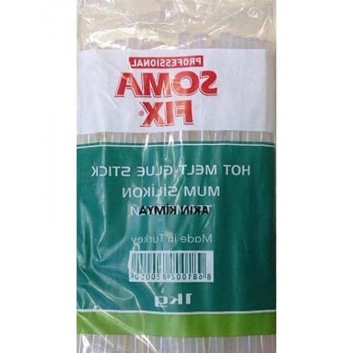 Sıcak Şeffaf Kalın Mum Silikon Çubuk, 11.3x300 mm Boyut