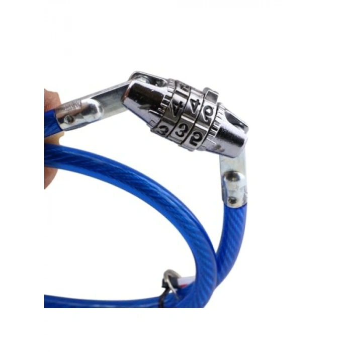 Şifreli Çelik Bisiklet Halat Zincir Kilidi 65 cm