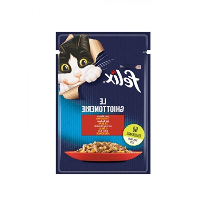 Sığır Etli Kedi Yaş Mama, 26 x 85 gr