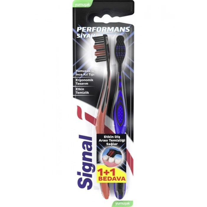 Signal Diş Fırçası Performance Black 2 Kat Yumuşak 31 GR 1+1