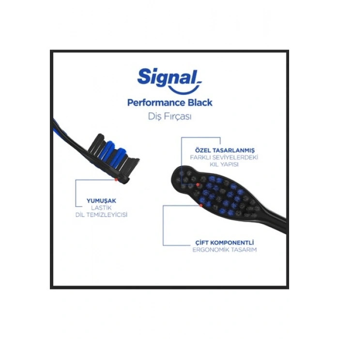 Signal Diş Fırçası Performance Black 2 Kat Yumuşak 31 GR 1+1
