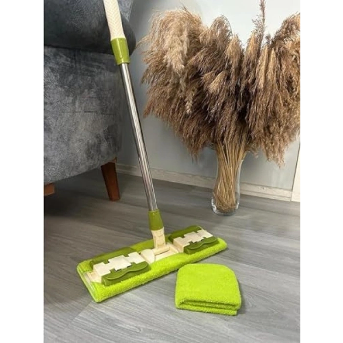 Sihirli Teleskobik Mandallı Mop Seti - Yedek Bez Hediyeli
