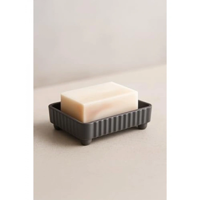 Şık Açık Gri 3 Parça Banyo Aksesuar Seti