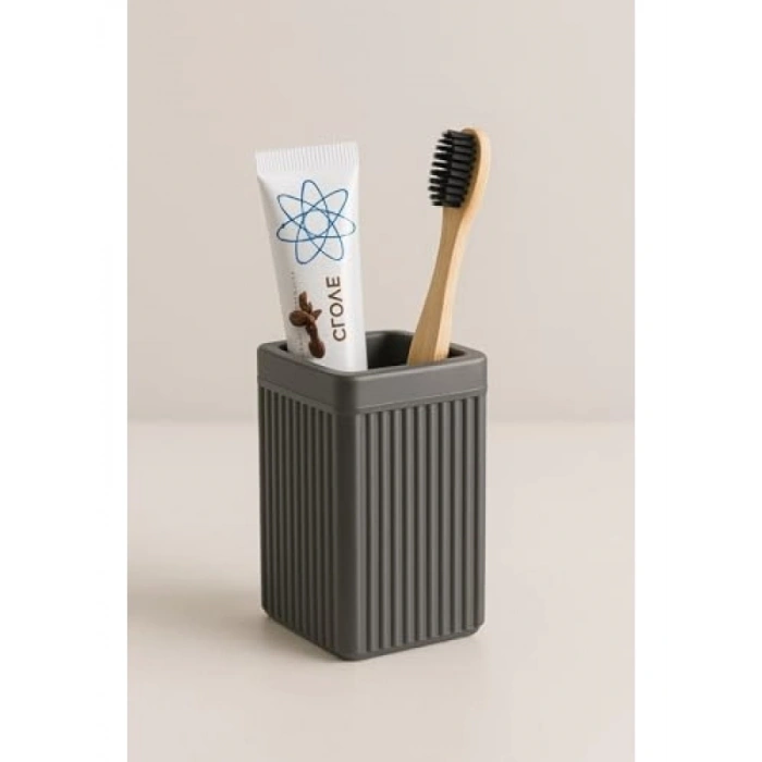 Şık Açık Gri 3 Parça Banyo Aksesuar Seti