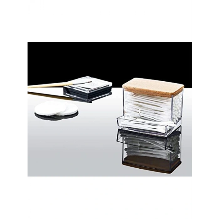 Şık Ahşap Görünümlü 3lü Organizer Set - Mutfak ve Banyo Düzenleyici