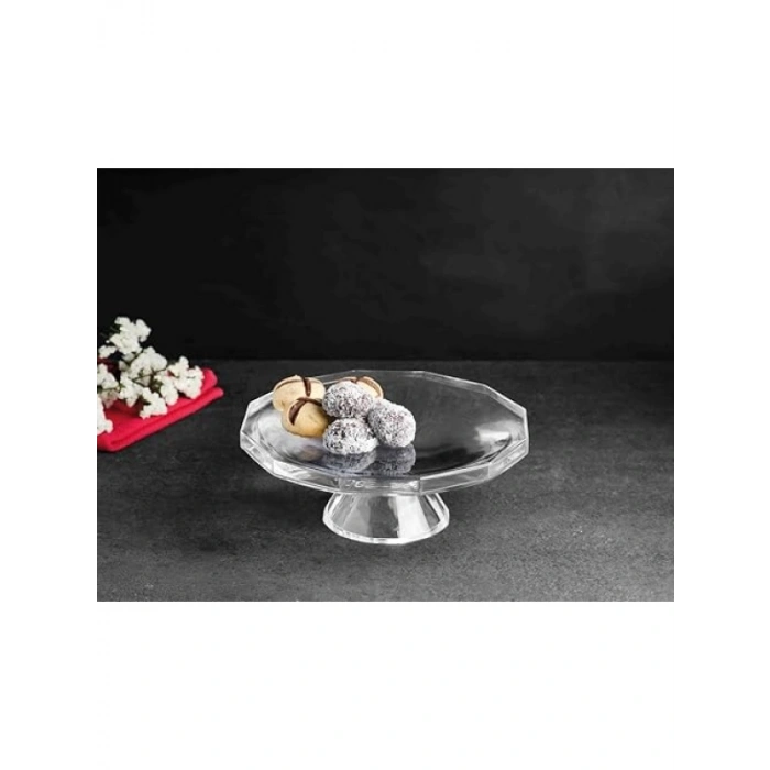 Şık Damla Desenli Torte Pasta Tabağı