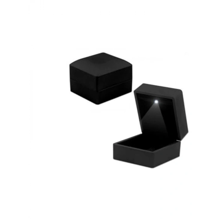 Şık Işıklı Kolye Kutusu - NEREZE Siyah Renk