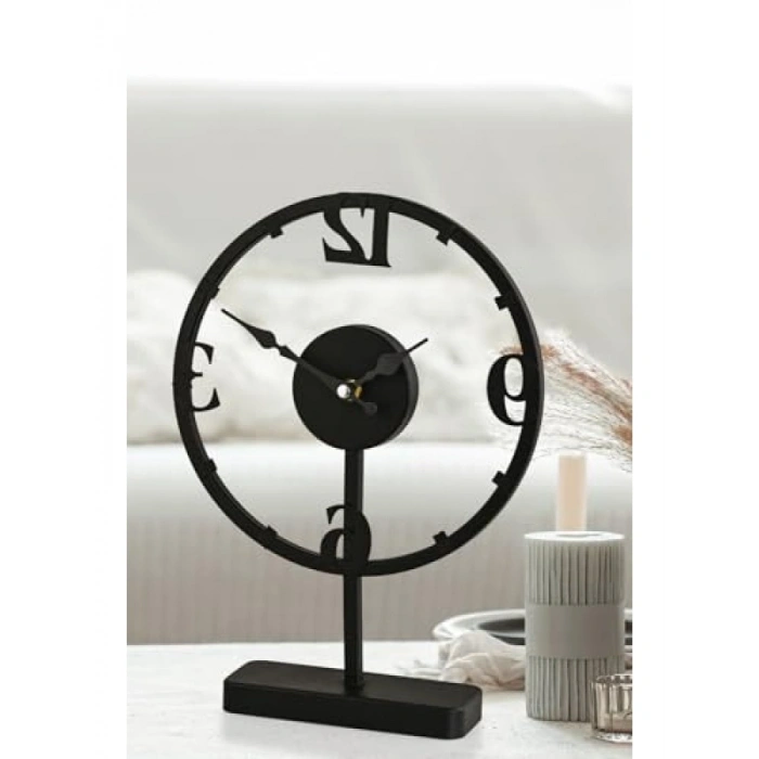 Şık Metal Masa Saati 37 x 29 cm