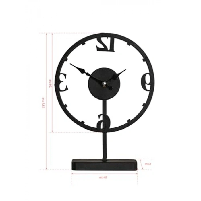 Şık Metal Masa Saati 37 x 29 cm